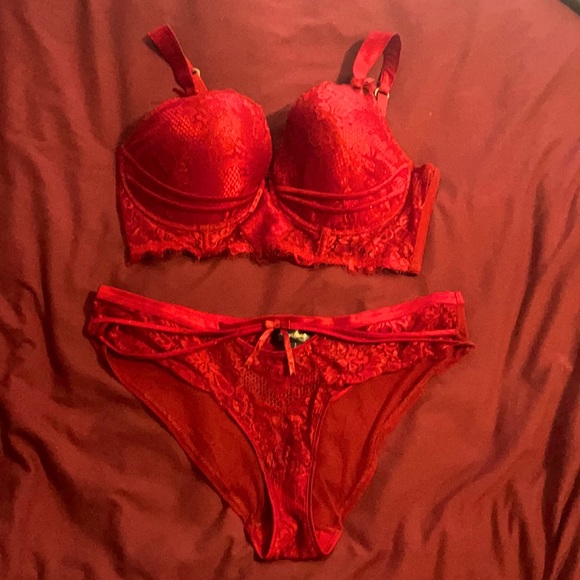 Honey Birdette red sparkly 2 piece - Picture 1 of 3